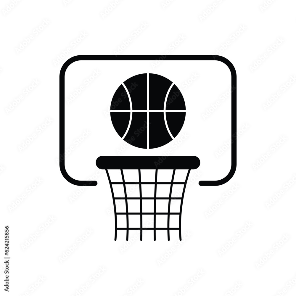 Basketball hoop icon design. isolated on white background. Vector illustration Basketball hoop icon design. isolated on white background. Vector illustration
