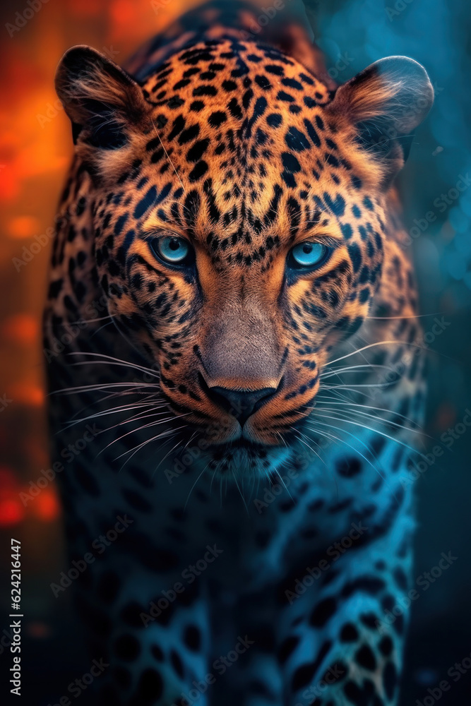 Leopard in its natural Habitat, Wildlife Photography, Generative AI