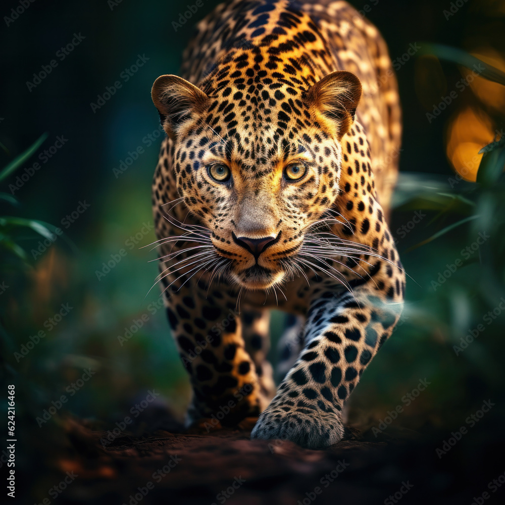 Leopard in its natural Habitat, Wildlife Photography, Generative AI Leopard in its natural Habitat, Wildlife Photography, Generative AI