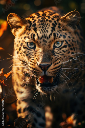 Leopard in its natural Habitat  Wildlife Photography  Generative AI