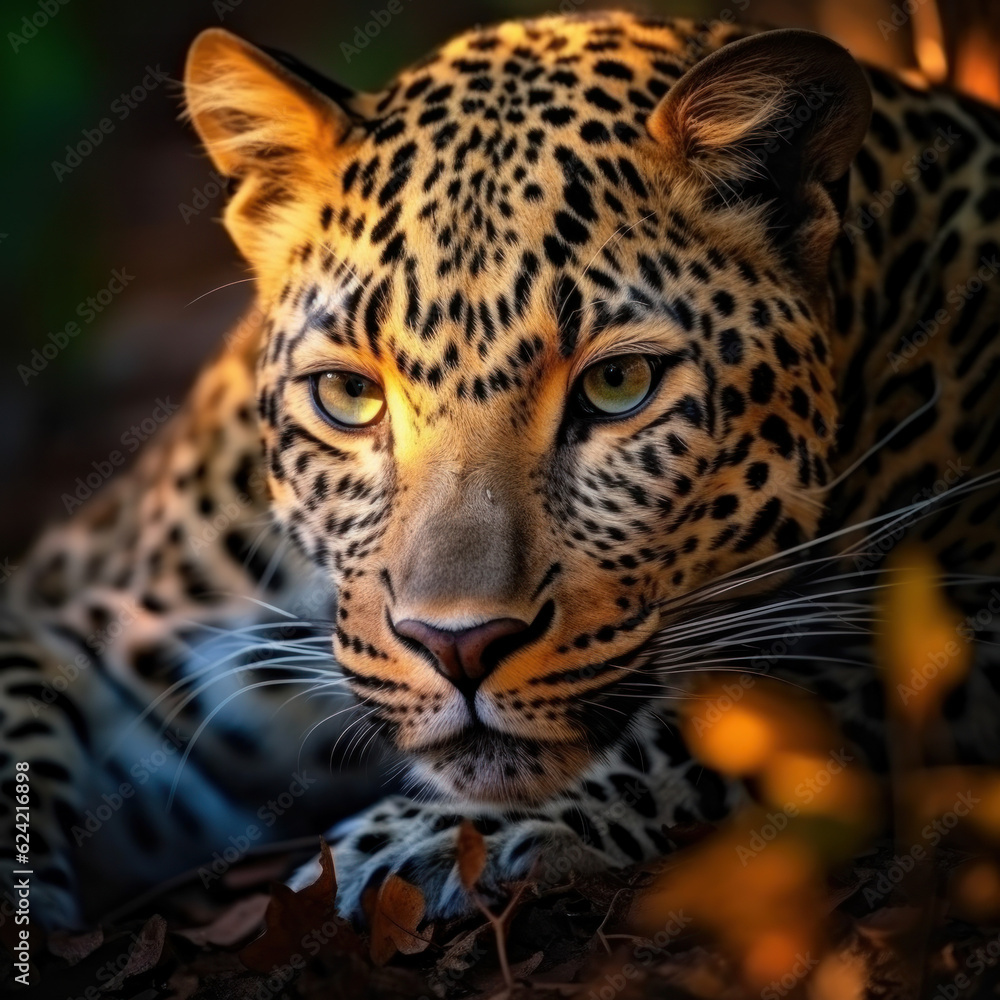 Leopard in its natural Habitat, Wildlife Photography, Generative AI Leopard in its natural Habitat, Wildlife Photography, Generative AI