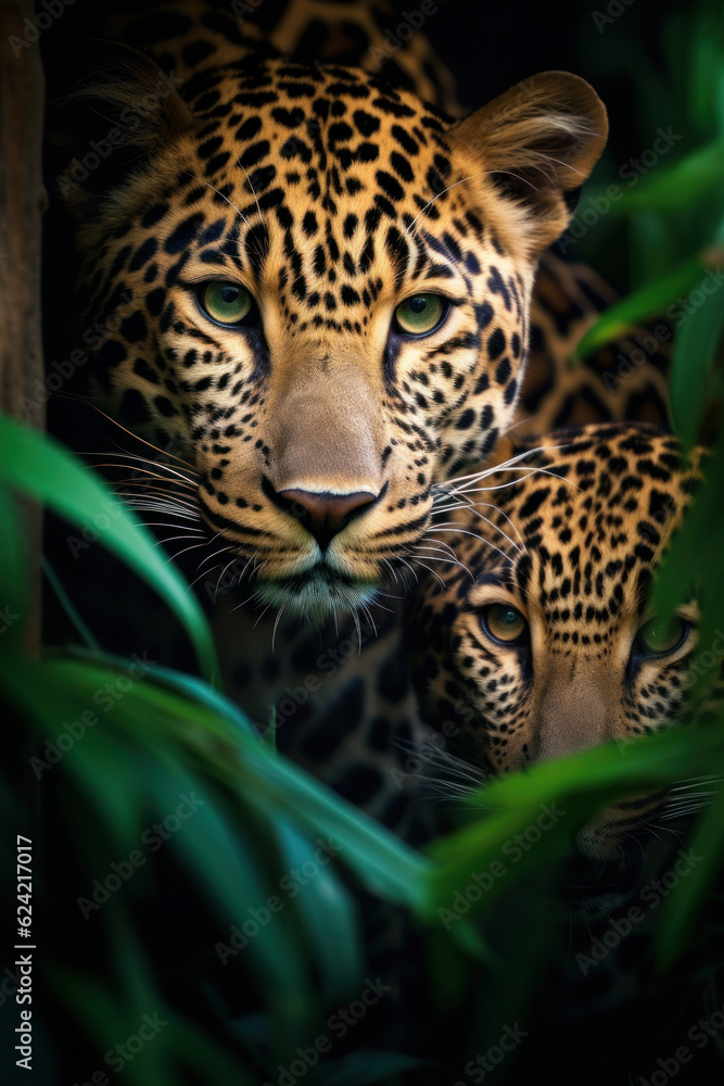 Leopard in its natural Habitat, Wildlife Photography, Generative AI Leopard in its natural Habitat, Wildlife Photography, Generative AI