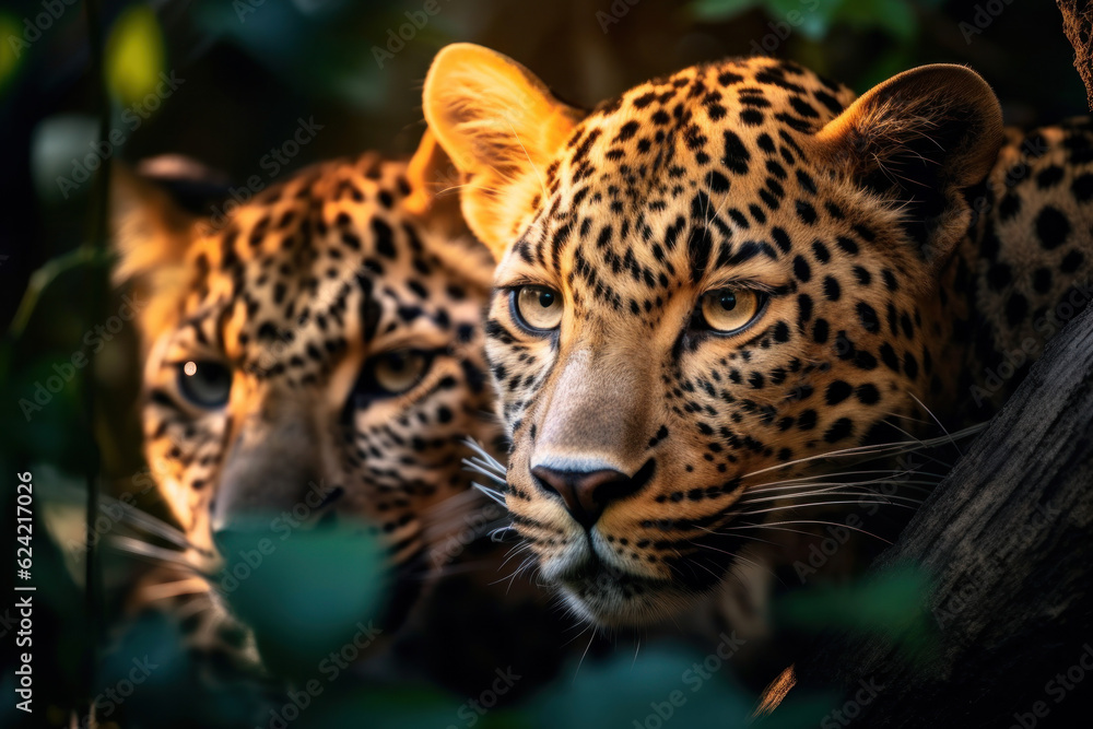 Leopard in its natural Habitat, Wildlife Photography, Generative AI Leopard in its natural Habitat, Wildlife Photography, Generative AI