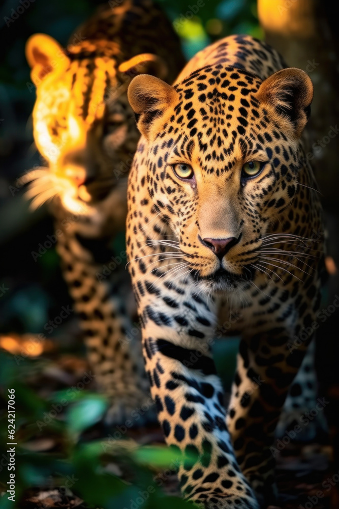 Leopard in its natural Habitat, Wildlife Photography, Generative AI Leopard in its natural Habitat, Wildlife Photography, Generative AI
