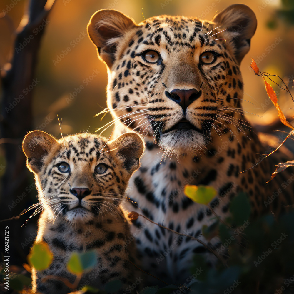 Leopard in its natural Habitat, Wildlife Photography, Generative AI Leopard in its natural Habitat, Wildlife Photography, Generative AI