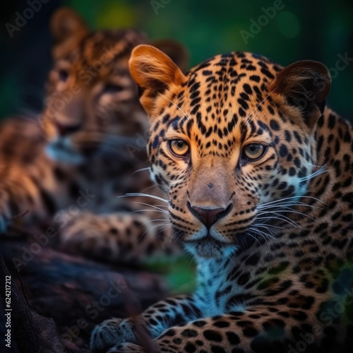 Leopard in its natural Habitat, Wildlife Photography, Generative AI