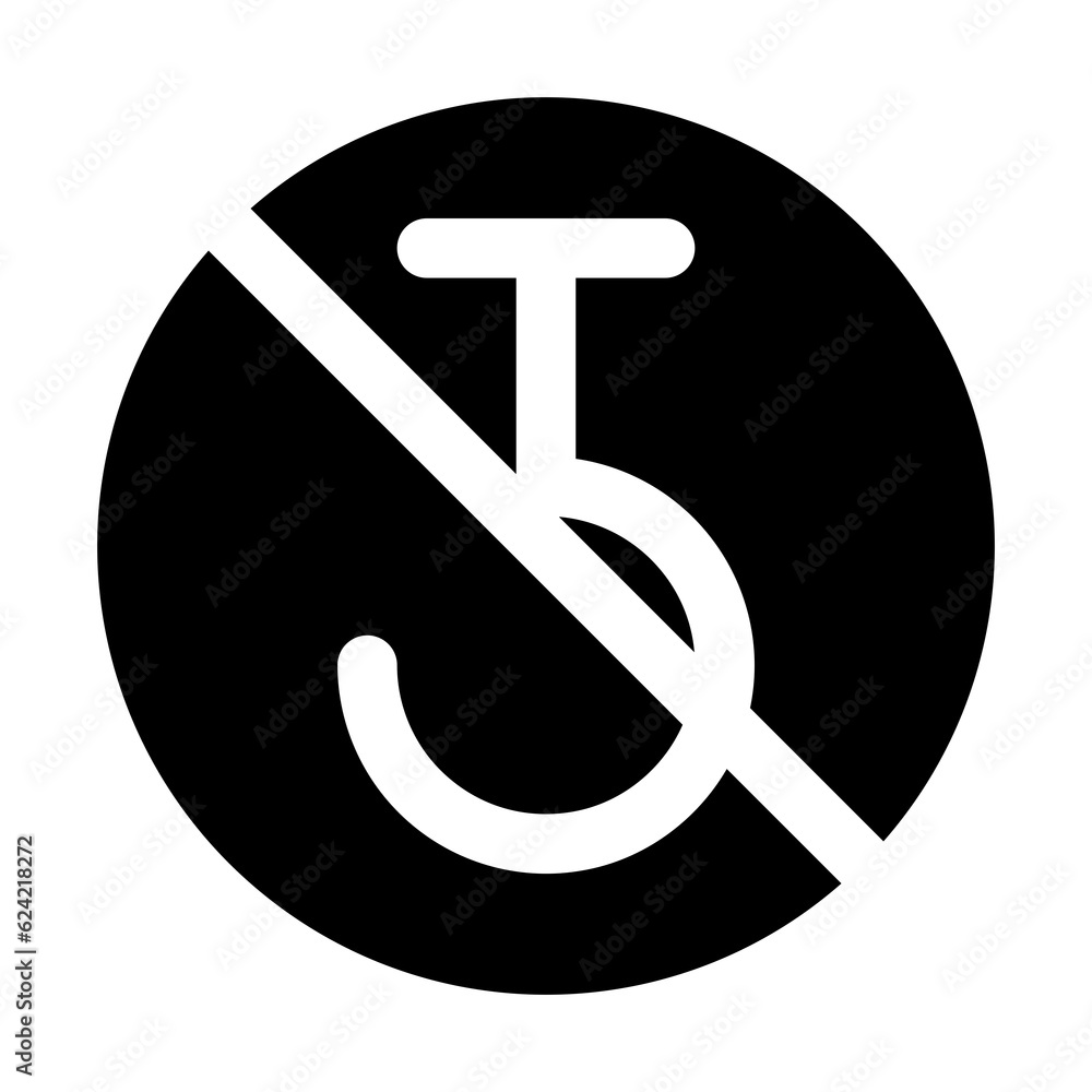 No hook, Icon Symbol For Packaging Design Standart No hook, Icon Symbol For Packaging Design Standart