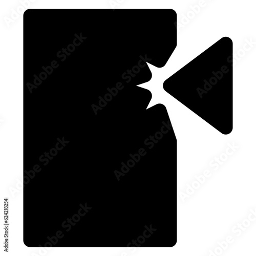 Do not stab Icon Symbol For Packaging Design Standart
