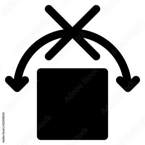 Do not roll Icon Symbol For Packaging Design Standart