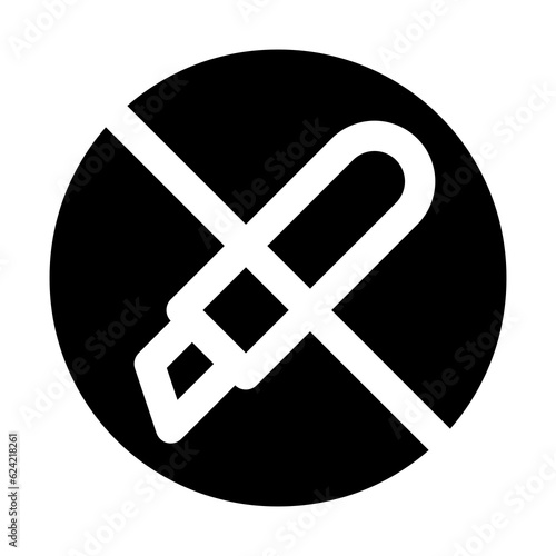 No weapons Icon Symbol For Packaging Design Standart