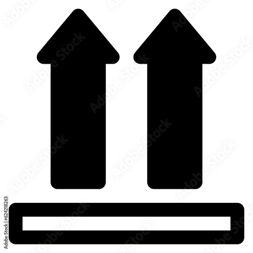 Up Side Arrow Icon Symbol For Packaging Design Standart