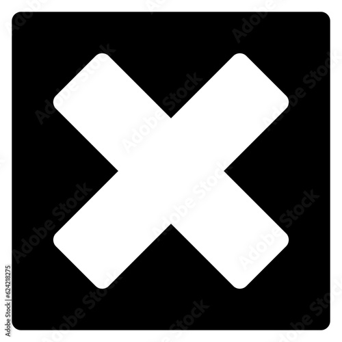 Wrong cross Icon Symbol For Packaging Design Standart