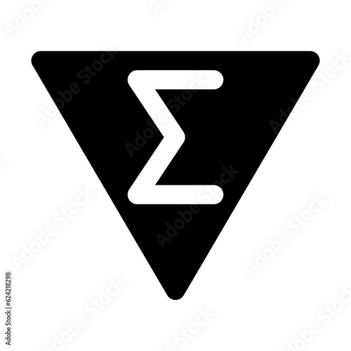 Summation Icon Symbol For Packaging Design Standart