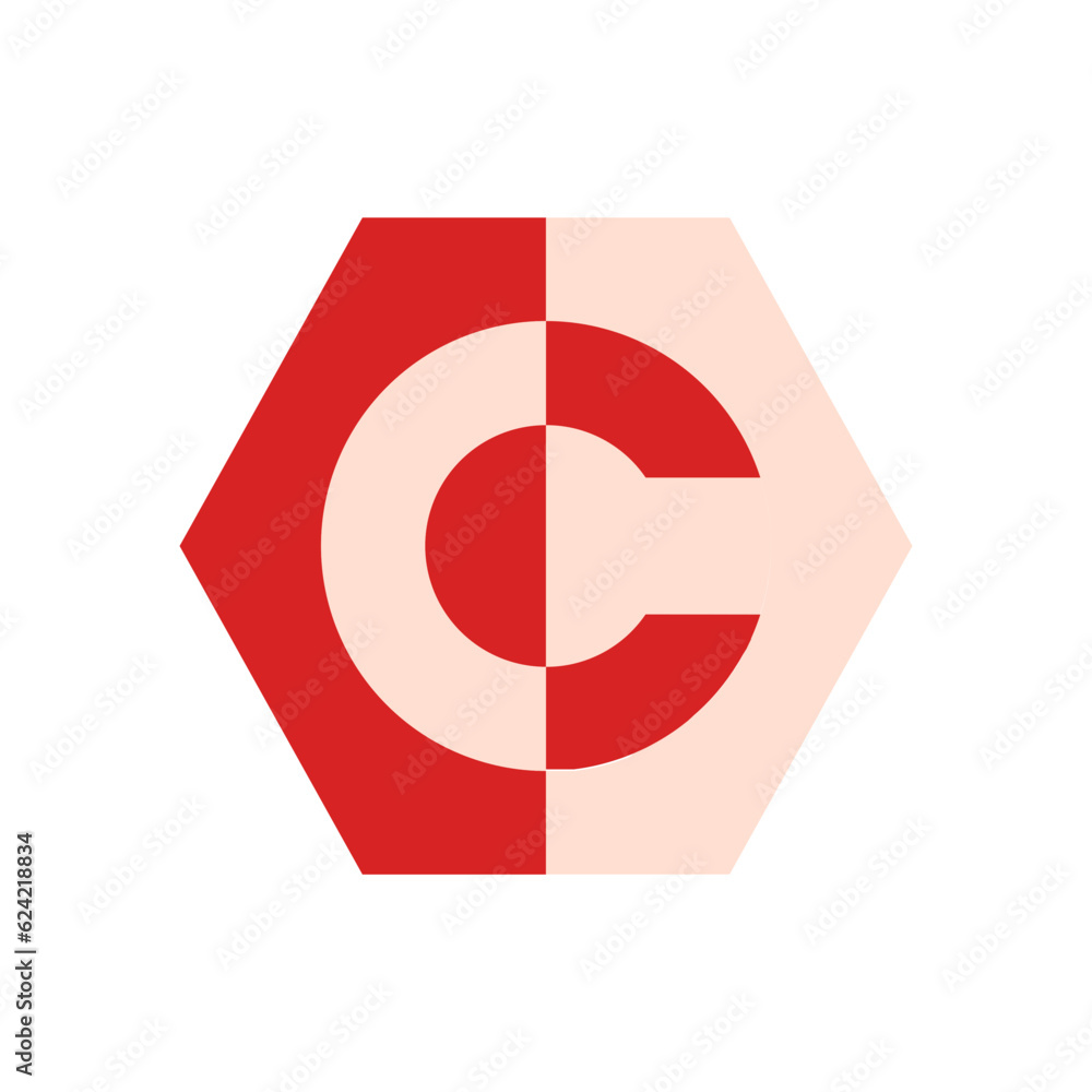 Fototapeta premium Monogram design vector logo. Monogram initial letter mark C logo design. Monogram design vector logo. Monogram initial letter mark C logo design simple C monogram