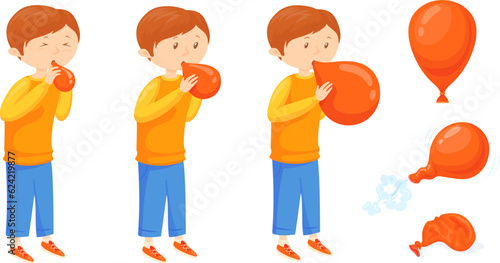 Fotografia Kid blowing balloon