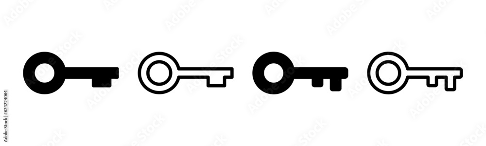Key icon set illustration. Key sign and symbol. Key icon set illustration. Key sign and symbol.
