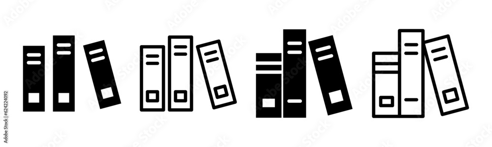 Library icon set illustration. education sign and symbol Library icon set illustration. education sign and symbol
