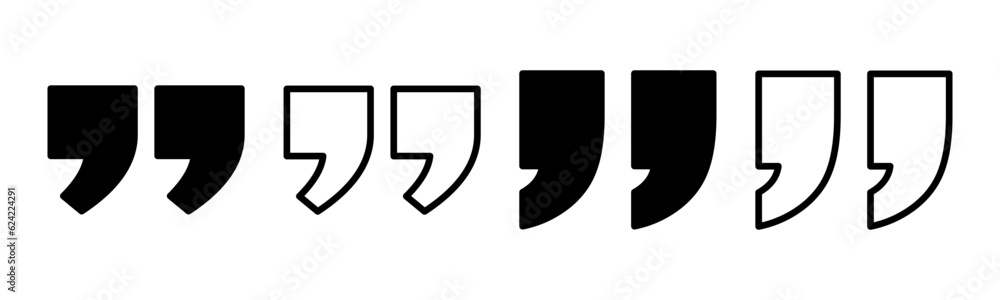 Quote icon set illustration. Quotation mark sign and symbol Quote icon set illustration. Quotation mark sign and symbol