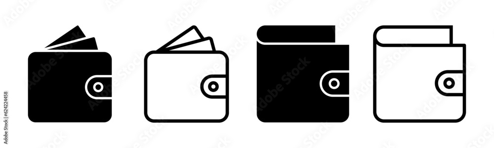 Wallet icon set illustration. wallet sign and symbol Wallet icon set illustration. wallet sign and symbol