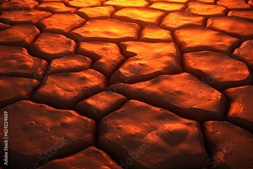 detailed close-up view of a stone pavement texture. Generative AI