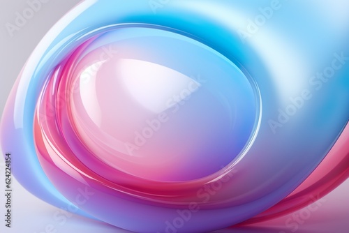 3d render of a squishy pastel ball on clean light blue background, close up