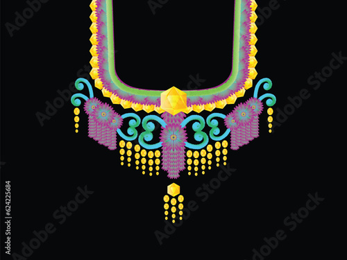 Neckline embroidery 