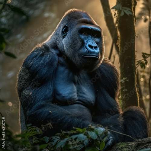 Gorilla  Wildlife Photography  Generative AI