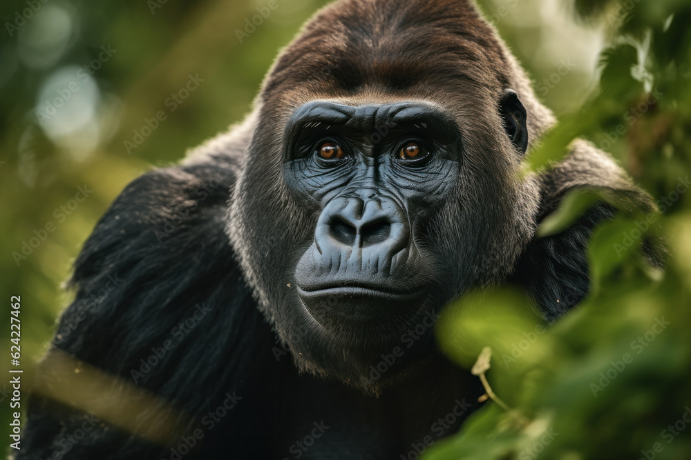 Gorilla, Wildlife Photography, Generative AI Gorilla, Wildlife Photography, Generative AI