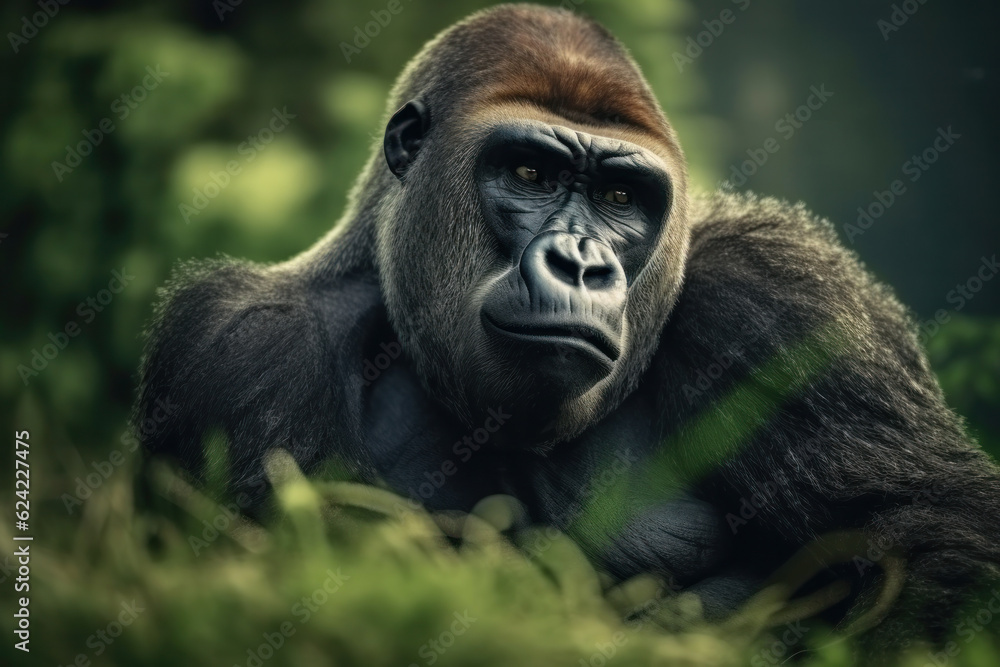 Gorilla, Wildlife Photography, Generative AI Gorilla, Wildlife Photography, Generative AI