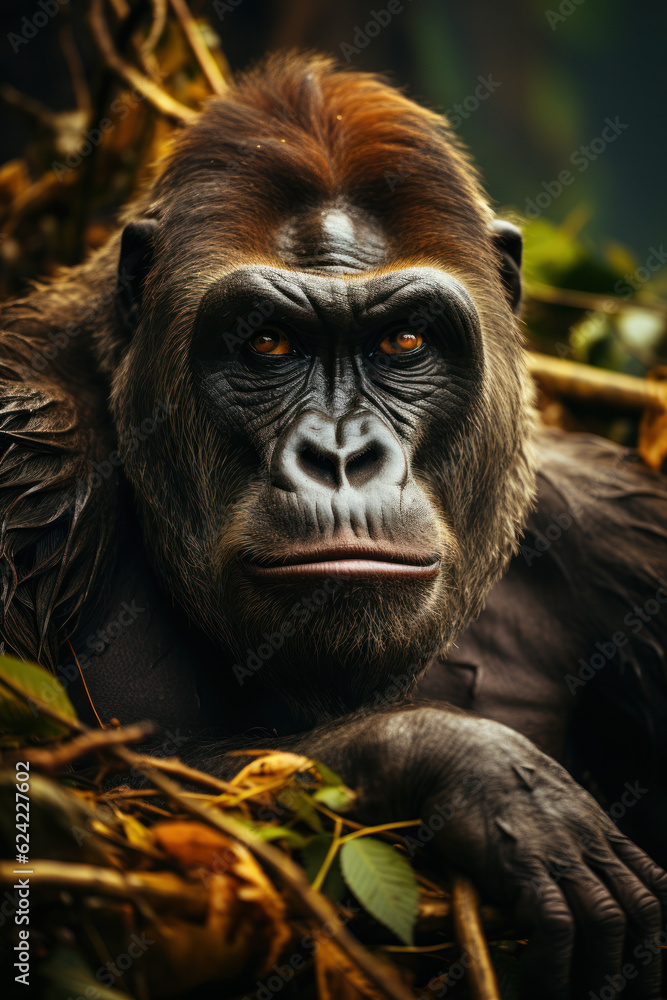 Gorilla, Wildlife Photography, Generative AI Gorilla, Wildlife Photography, Generative AI