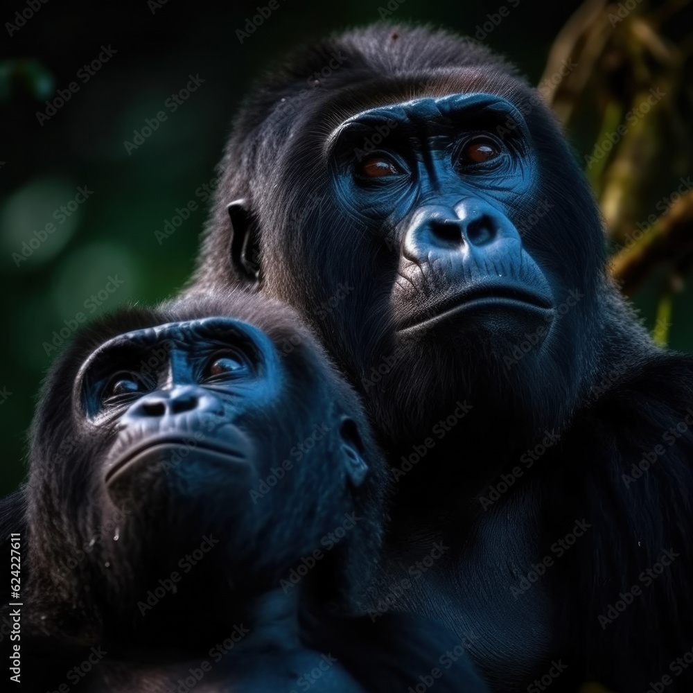Gorilla, Wildlife Photography, Generative AI Gorilla, Wildlife Photography, Generative AI