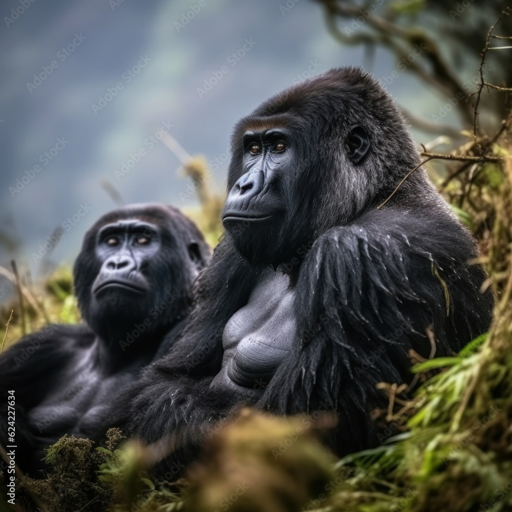 Gorilla, Wildlife Photography, Generative AI Gorilla, Wildlife Photography, Generative AI