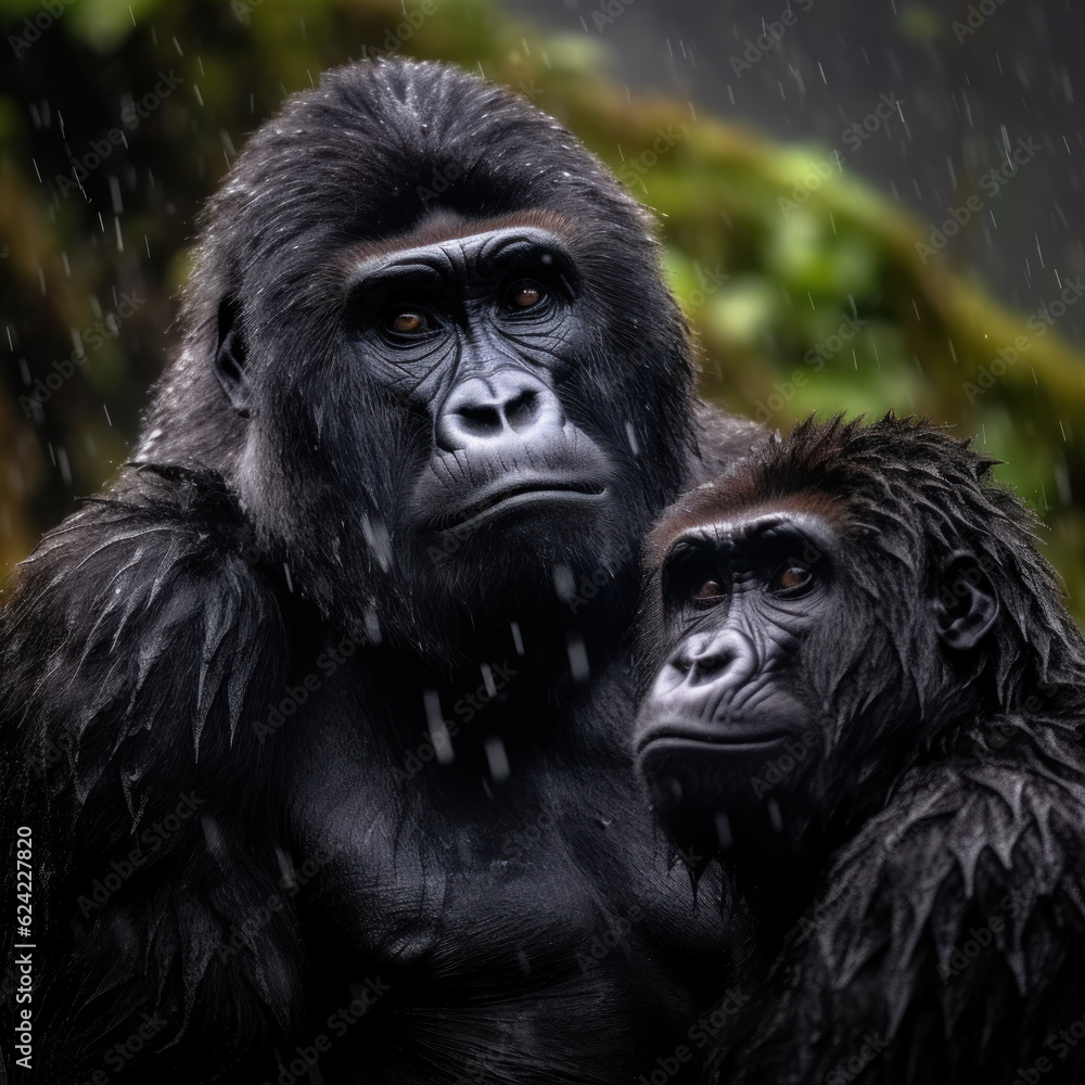 Gorilla, Wildlife Photography, Generative AI Gorilla, Wildlife Photography, Generative AI