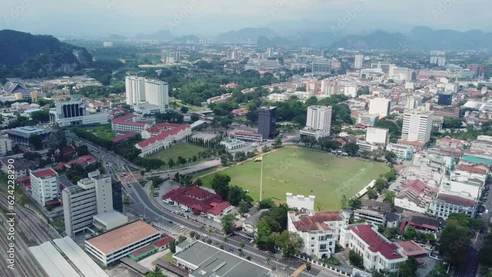 Drone view of cityscape of Ipoh, Preak , Malaysia Drone view of cityscape of Ipoh, Preak , Malaysia