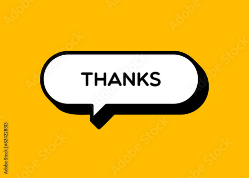 Thanks Speech Bubble With Outline