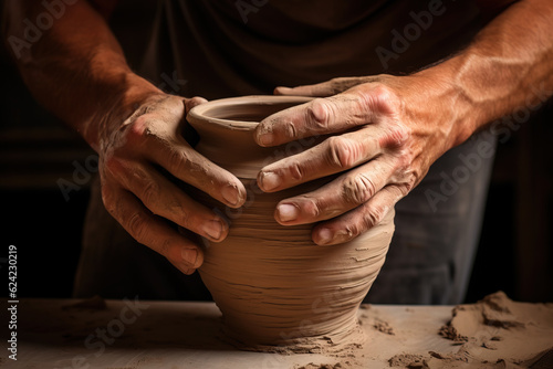 Wallpaper Mural Hands of a potter at work on a clay vase Torontodigital.ca