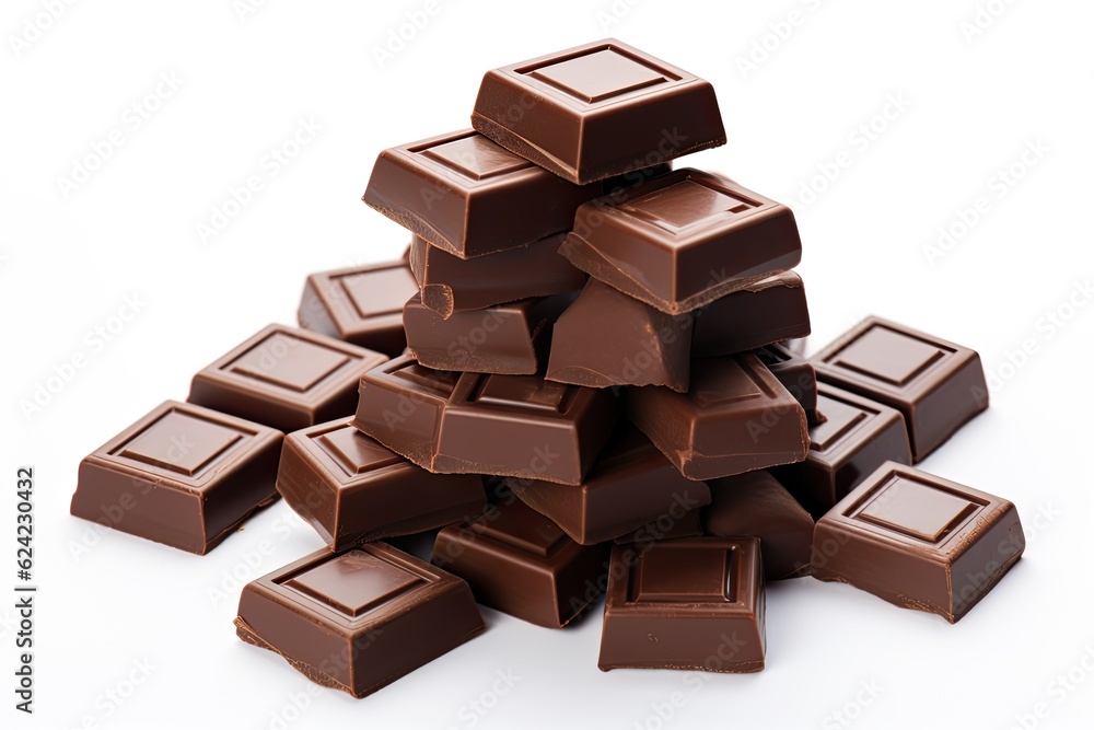 Chocolate isolated on white background Chocolate isolated on white background