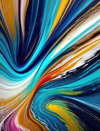 Fluid Art. Abstract colorful background  wallpaper. Mixing paints. Modern art. Marble texture