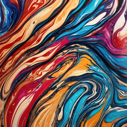 Fluid Art. Abstract colorful background  wallpaper. Mixing paints. Modern art. Marble texture