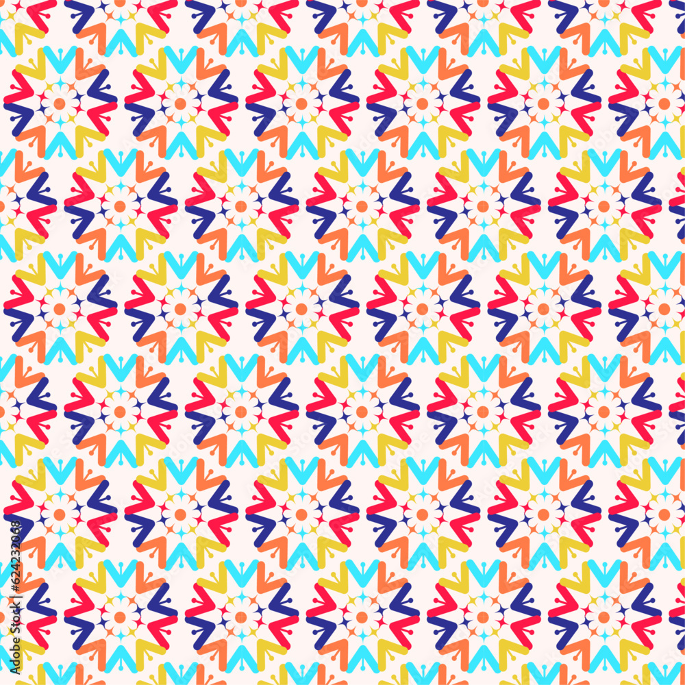 Modern geometric quit textile fabric background pattern