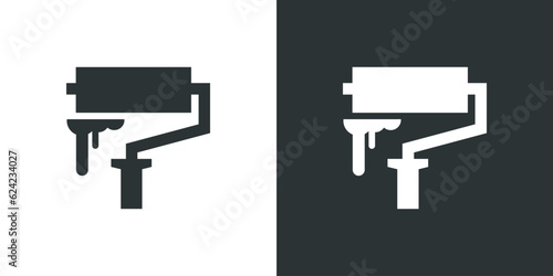 Construction paint roller icon