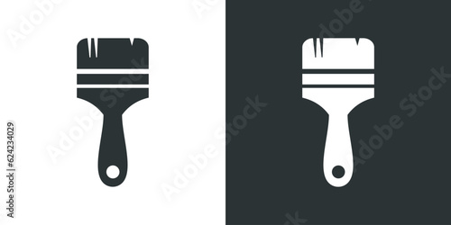 Construction paint brushes icon