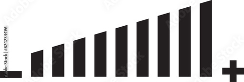 Volume adjustment. Volume adjustment icon design.