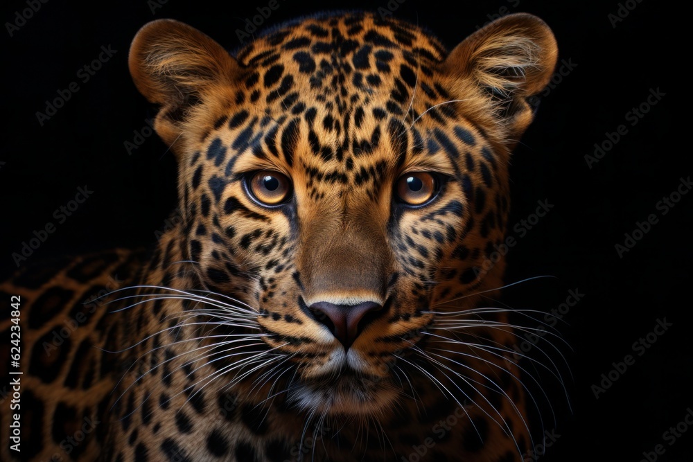 Obraz premium Leopard portrait Generative AI