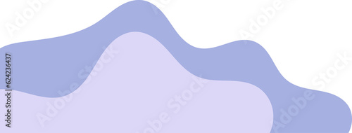 blue cream wavy corner. fluid corner illustration