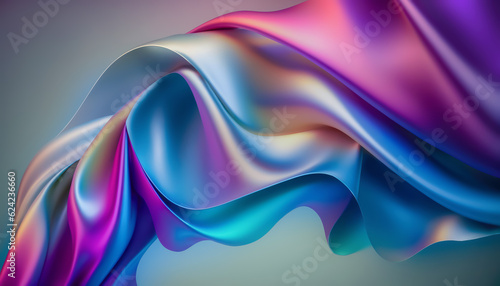 Waves of Bright Colorful Silk