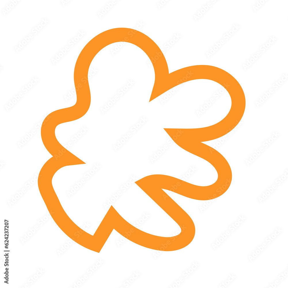 Orange Outline Abstract Shapes Orange Outline Abstract Shapes