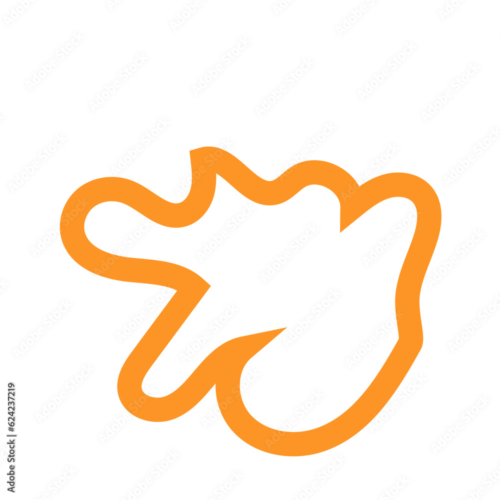 Orange Outline Abstract Shapes Orange Outline Abstract Shapes