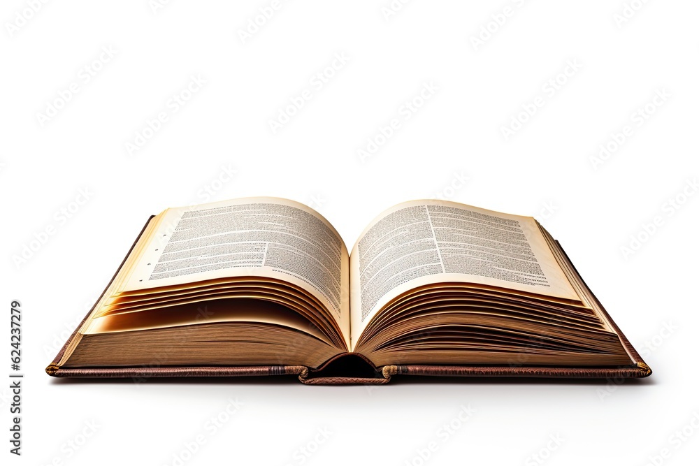 Open book isolated on white background Open book isolated on white background
