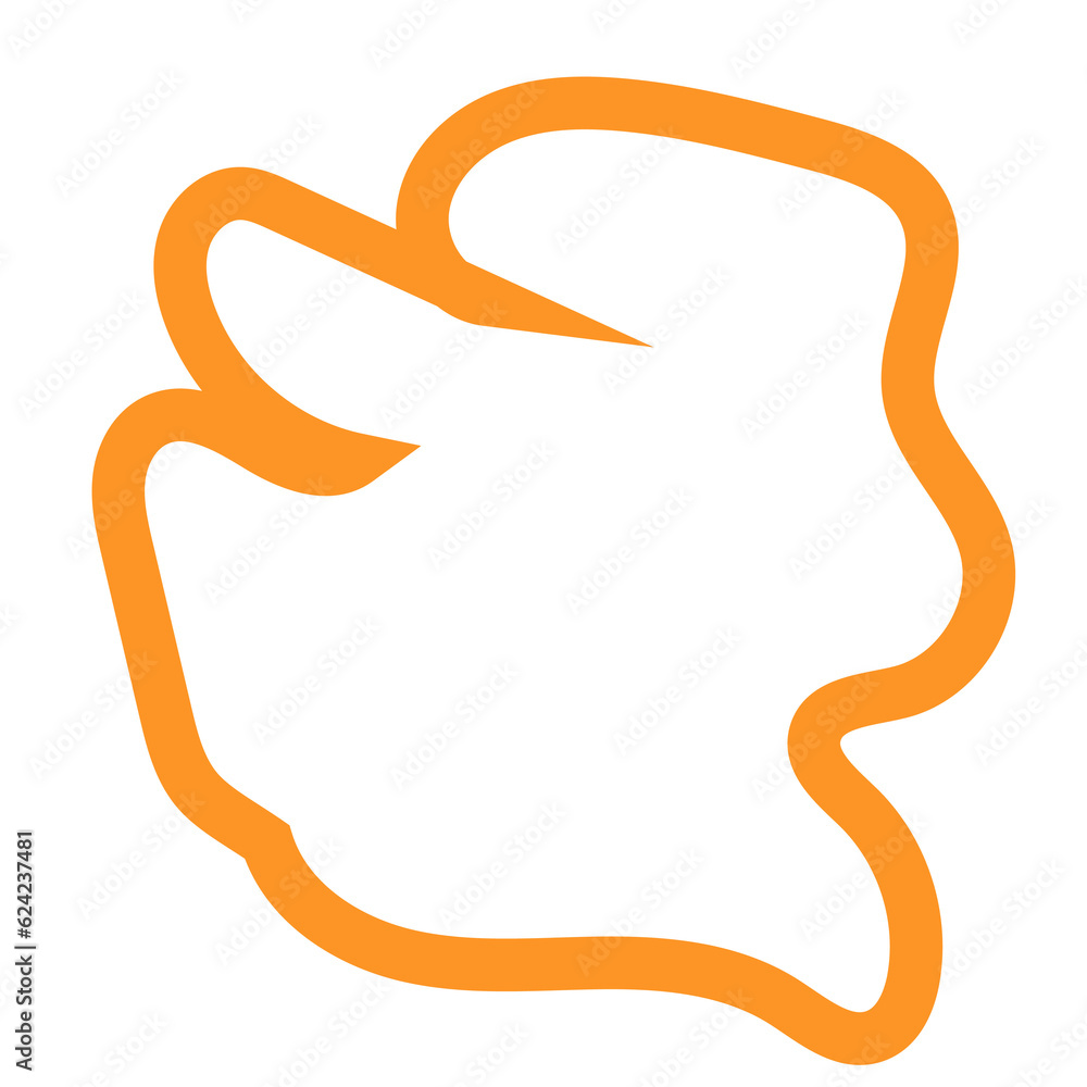 Orange Outline Abstract Shapes Orange Outline Abstract Shapes